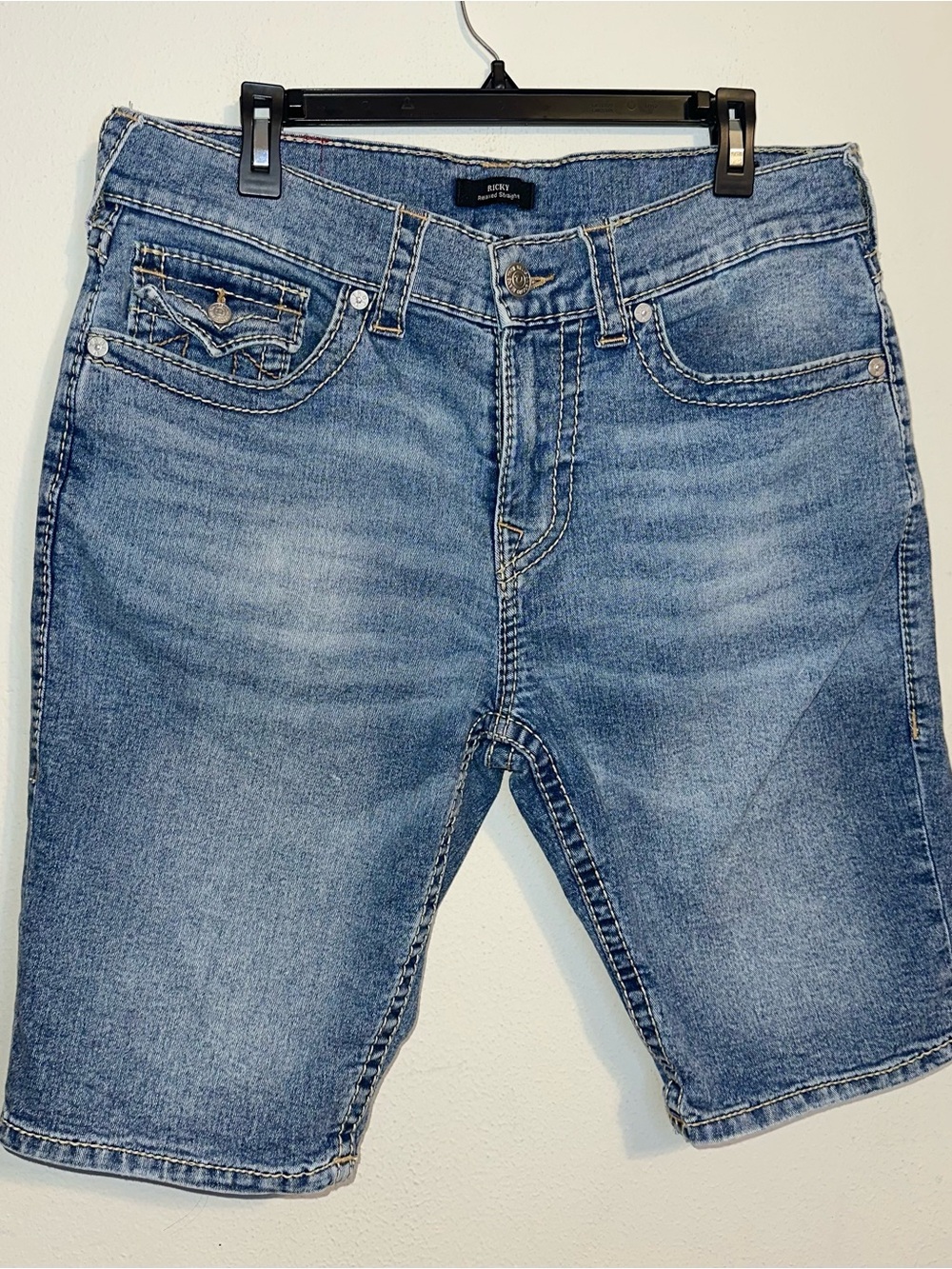True Religion Blue Denim Shorts